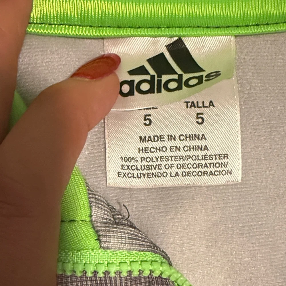 adidas Kids track jacket - Gray with Neon Green Accents